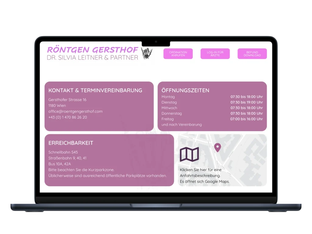 Mockup der Website von Rötngen Gersthof